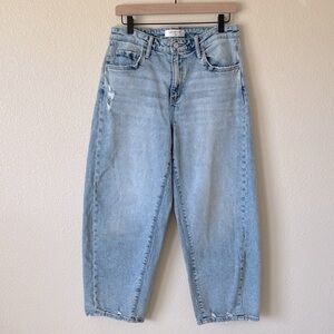 Lovervet High Rise Barrel Jeans Women’s 30/11 Light Wash Baggy Loose LV1502 Pant